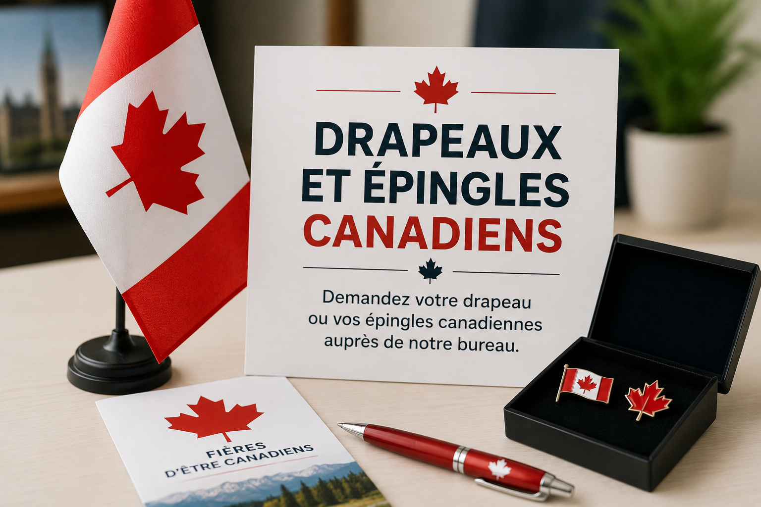 Drapeaux et épingles canadiens